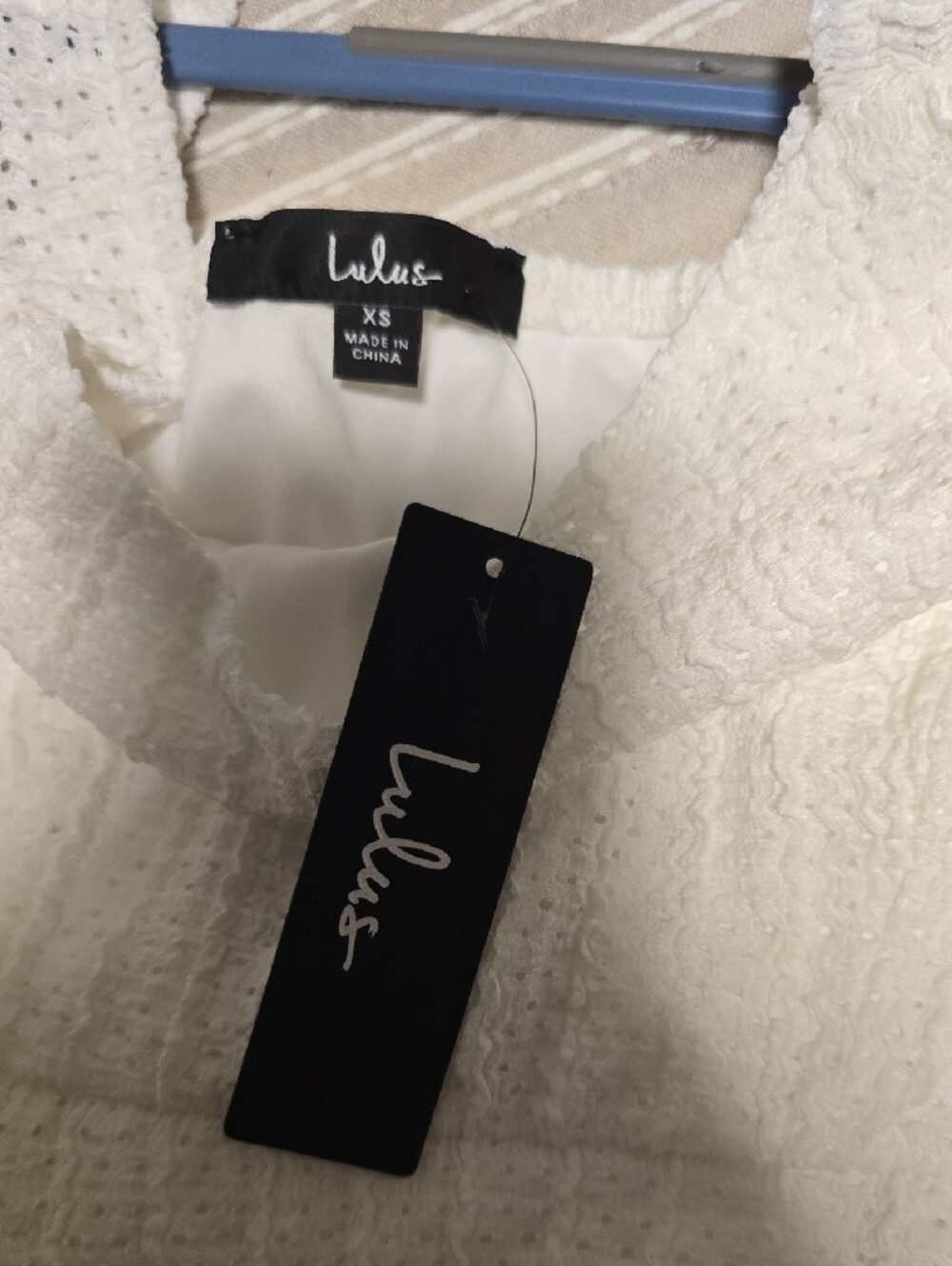 Lulu's White Ruffle Strap Mini Dress - Picture 3 of 3